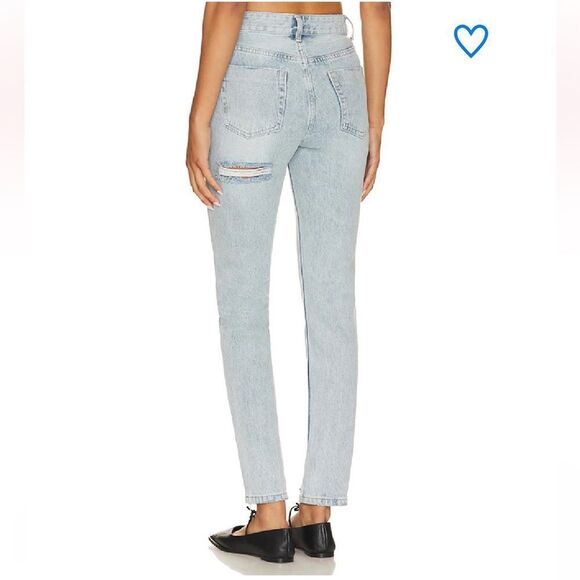 NWT superdown bailee butt slit jeans high rise slim skinny blue Revolve 23 - Picture 3 of 16